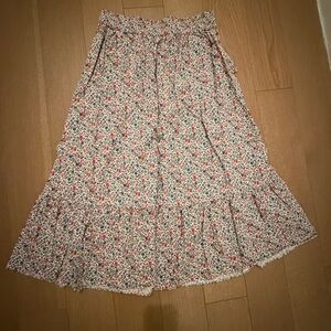 LOFT Floral Midi skirt